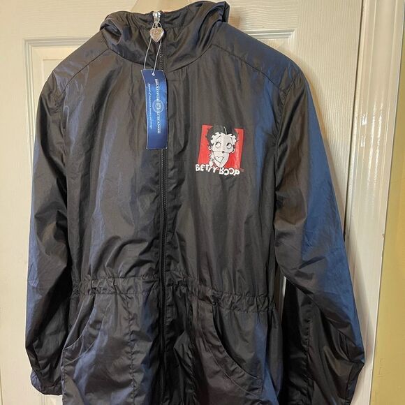 NWT The Bradford Exchange Betty Boop Black hooded Jacket SZLarge. - Picture 2 of 11